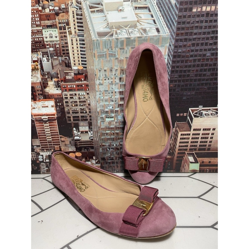 Ferragamo Suede  ballet flats 7.5 B